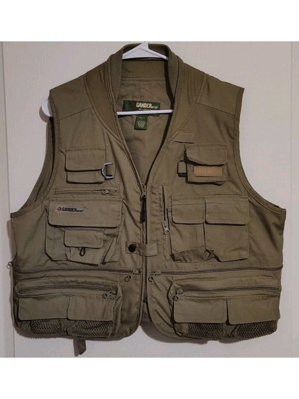 Gander Mountain Vest Size Large Mens Khaki Utility Safari Pockets Fishing Photos
